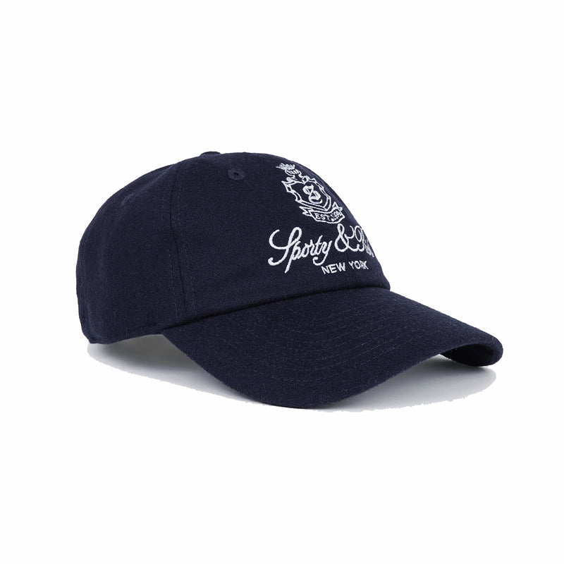 Sporty & Rich Vendome Wool Hat (Dark Navy) - August Shop