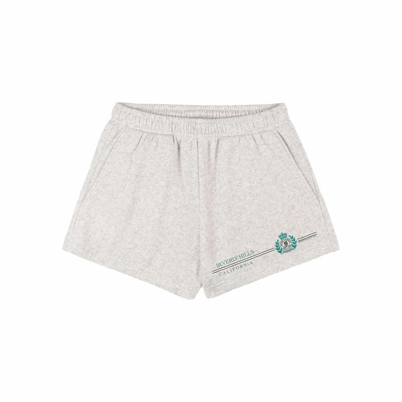 Sporty & Rich Women's Beverly Hills Horizon Soft Disco Short (Heather Grey) - August Shop