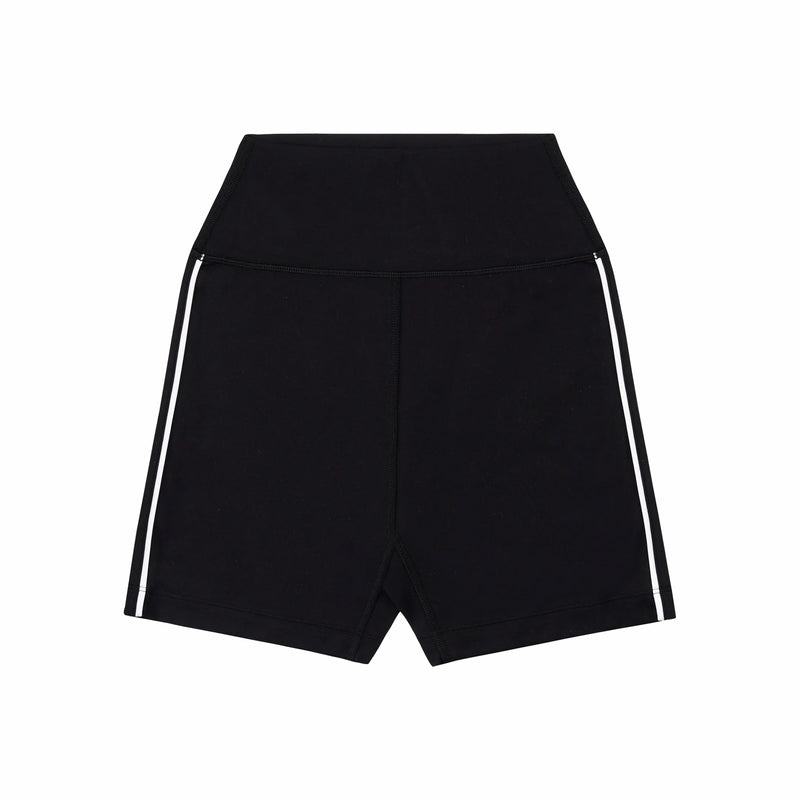 Sporty & Rich Women's Bold Health Biker Short (Black/Gold) - August Shop
