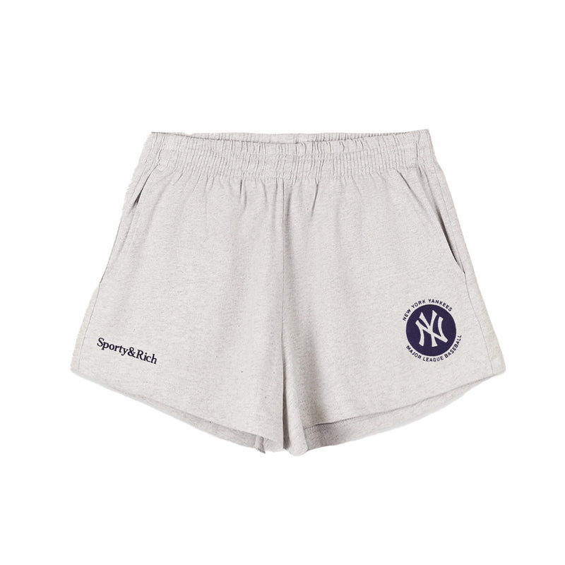 Sporty & Rich Women's Major League Disco Short (Heather Grey/Navy) - August Shop