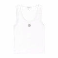 Sporty & Rich Women's SRHWC Baby Rib Tank (White/Navy) - August Shop