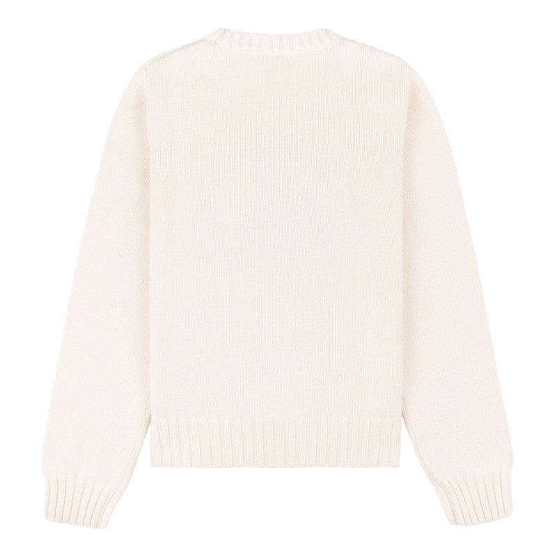 Sporty & Rich Women's Vendome Knitted Sweater (Ecru/Navy) - August Shop