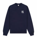 Sporty & Rich Women's Yankees Serif Crewneck (Navy/White) - August Shop