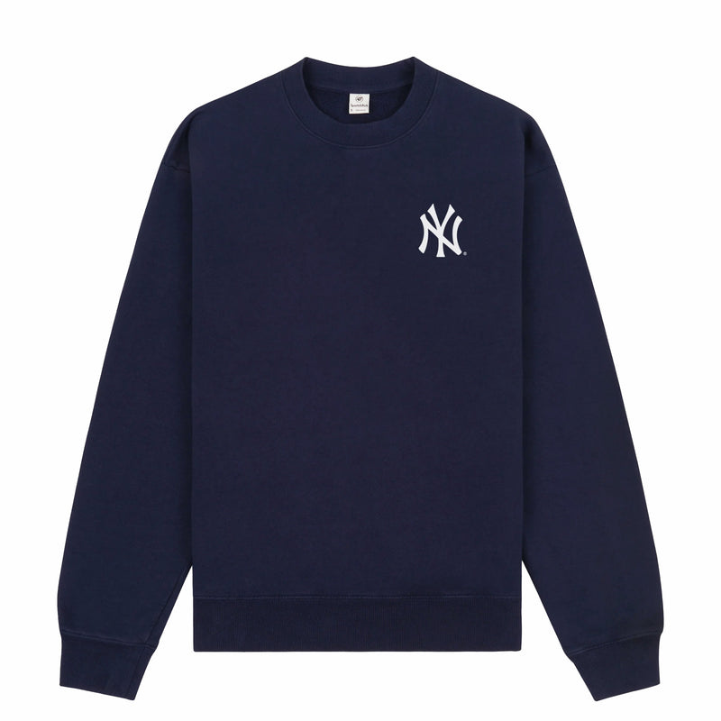 Sporty & Rich Women's Yankees Serif Crewneck (Navy/White) - August Shop