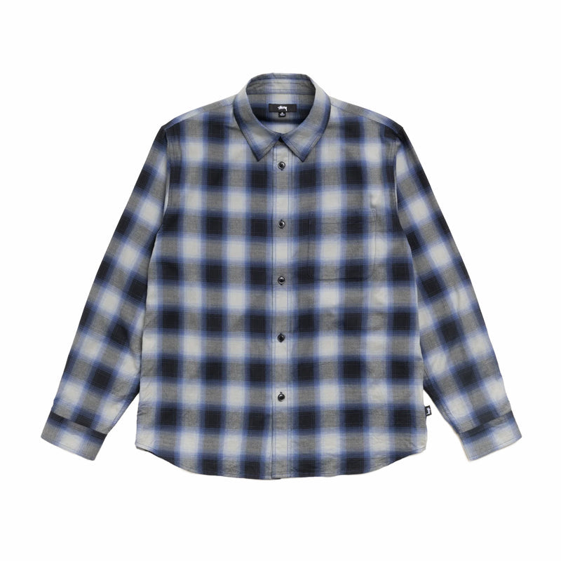 Stüssy Beach Ombre Plaid Shirt (Black) - August Shop