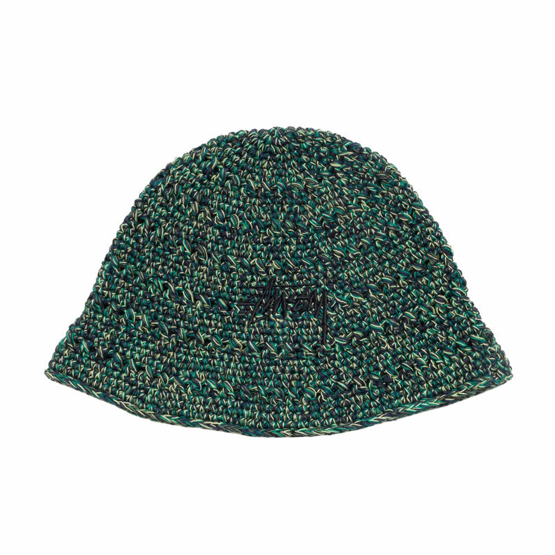 Stüssy Hemp Stock Knit Bucket Hat (Multi Green) - August Shop