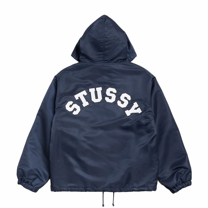 Stüssy Hooded Coaches Jacket (Navy) - August Shop