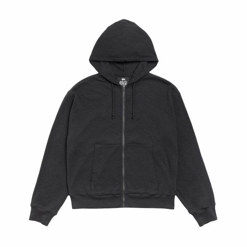 Stüssy Lightweight Thermal Hoodie (Faded Black) - August Shop