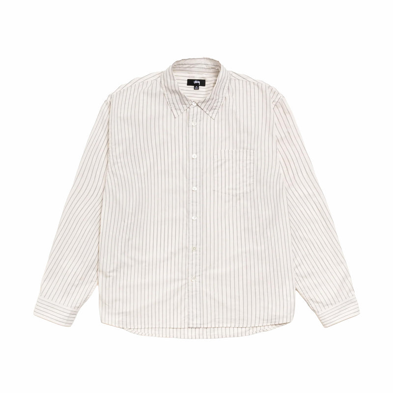 Stüssy Standard Shirt (Natural Stripe) - August Shop