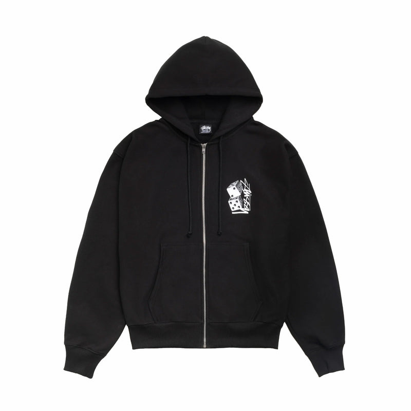 Stüssy Tall Dice Zip Hoodie (Black) - August Shop