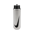 STAINLESS STEEL RECHARGE STRAW WATER BOTTLE 24 OZ SILVER