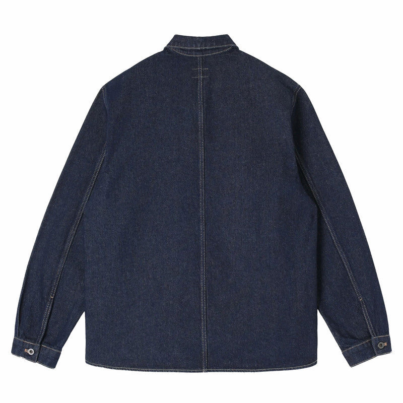 Stan Ray Painters Pop Over Shirt - Single Rinse Denim (Navy) - August Shop