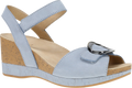 Quarter turn view Women's Dansko Footwear style name Stella in color Sky Nubuck. Sku: 10003090300