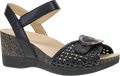 Quarter turn view Women's Dansko Footwear style name Stella in color Black Woven. Sku: 10003020200