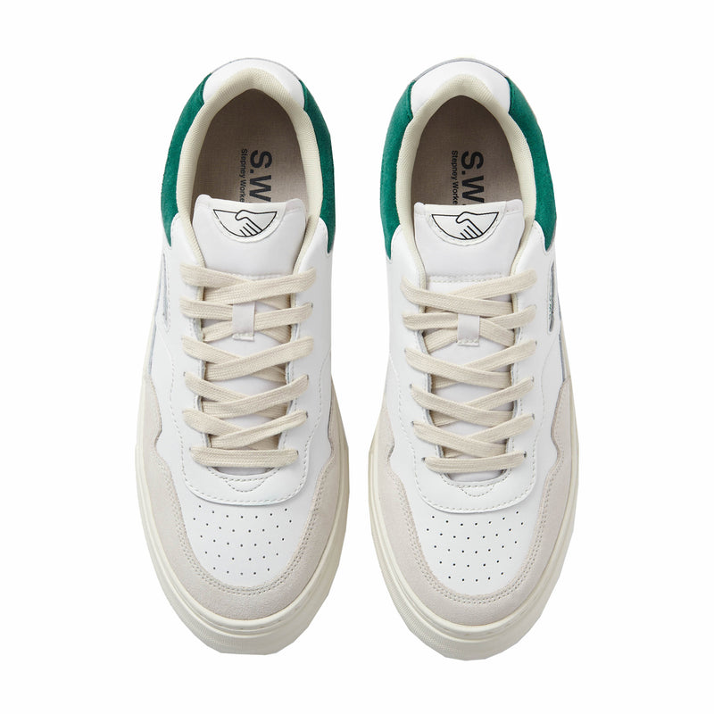 Stepney Workers Club Pearl Leather (White/Green) - August Shop