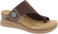Quarter turn view Women's Birkenstock Footwear style name Summer in color Brown. Sku: 4035246