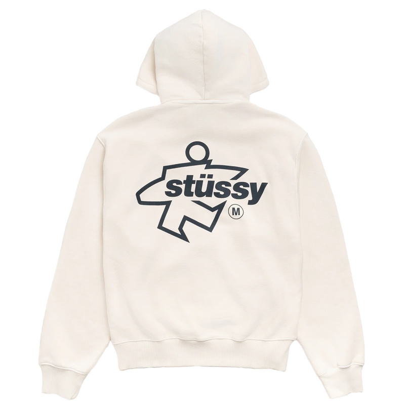 SURF SIZE ZIP HOODIE BONE