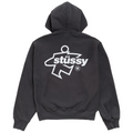 SURF SIZE ZIP HOODIE FADED BLACK