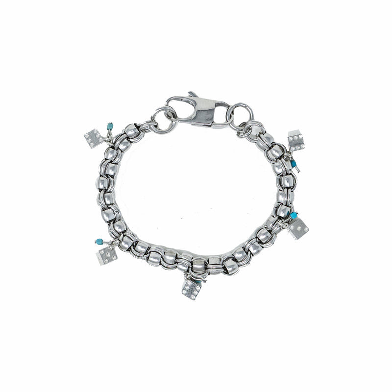 Tears of Venus "Snake Eyes" 8" Bracelet (Silver) - August Shop