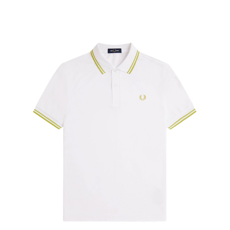 TENNIS FRED PERRY SHIRT WHITE & CITRON