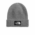 The North Face TNF Logo Box Cuffed Beanie (TNF Medium Grey Heather) - August Shop