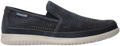 Quarter turn view Men's Mephisto Footwear style name Tiago in color Navy Sportbuck. Sku: TIA1945