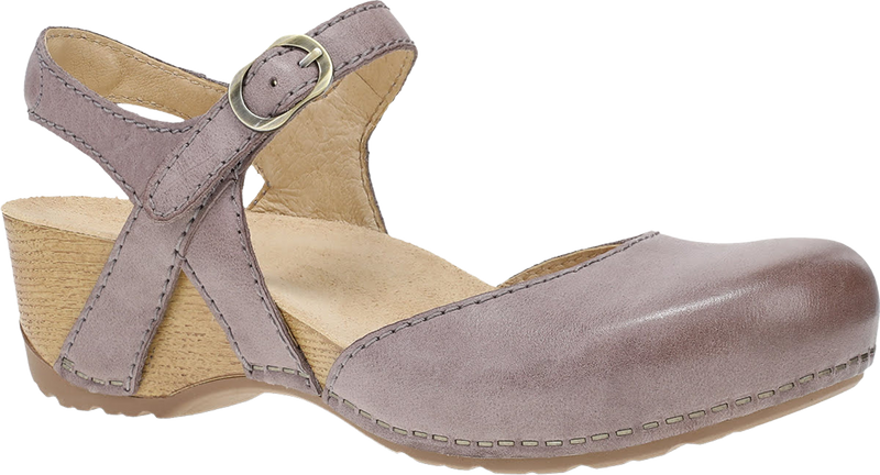 Quarter turn view Women's Dansko Footwear style name Tiffani in color Dusty Lilac. Sku: 1710851600