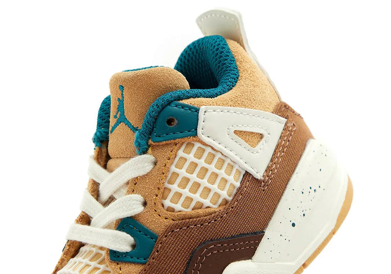 Toddler Jordan 4 Retro Cacao Wow/Geode Teal (FB2215 200)