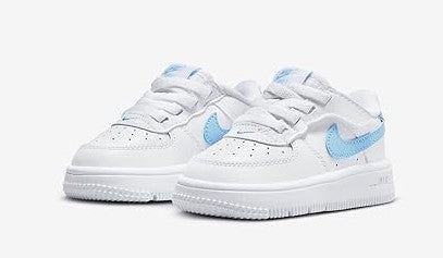Toddler's Air Force 1 Low Easyon Wht/Aquarius Blue-Wht (FN0236 107)