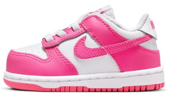 Toddler's Dunk Low White/Laser Fuchsia (FB9107 102)