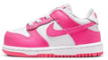 Toddler's Dunk Low White/Laser Fuchsia (FB9107 102)