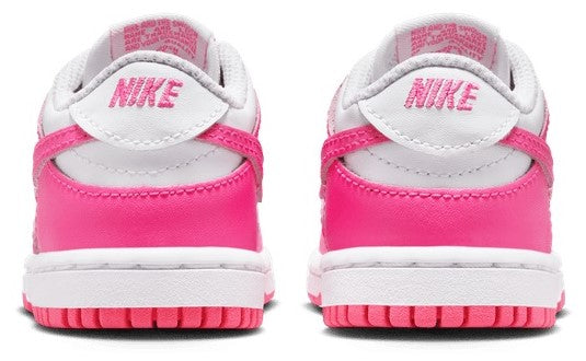 Toddler's Dunk Low White/Laser Fuchsia (FB9107 102)