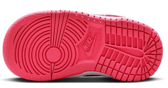 Toddler's Dunk Low White/Laser Fuchsia (FB9107 102)