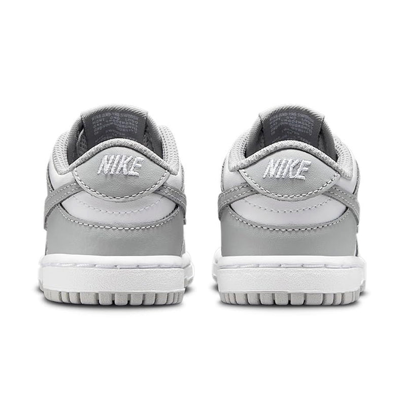 Toddler's Dunk Low White/LT Smoke Grey-White (FB9107 123)