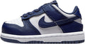 Toddler's Dunk Low White/Midnight Navy-White (FB9107 116)