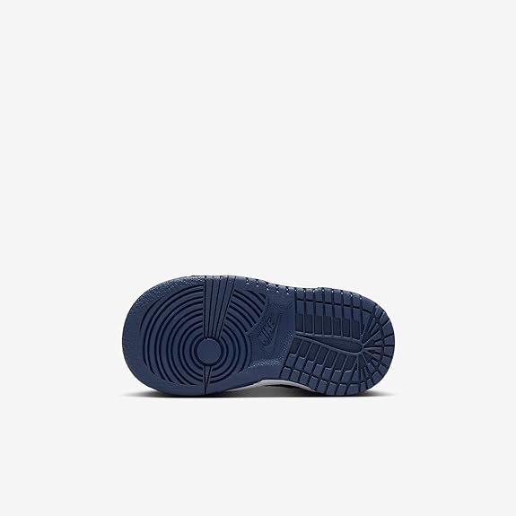 Toddler's Dunk Low White/Midnight Navy-White (FB9107 116)