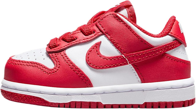 Toddler's Dunk Low White/University Red-White (FB9107 119)