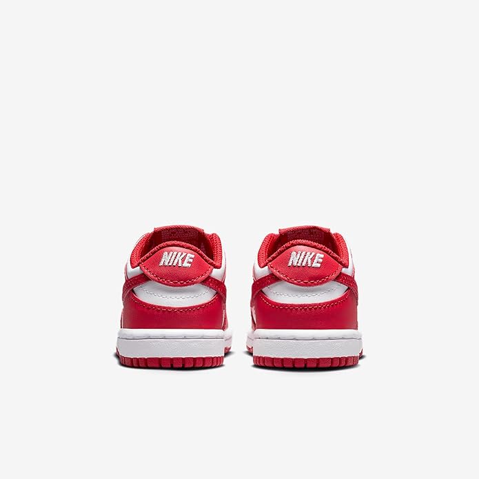Toddler's Dunk Low White/University Red-White (FB9107 119)