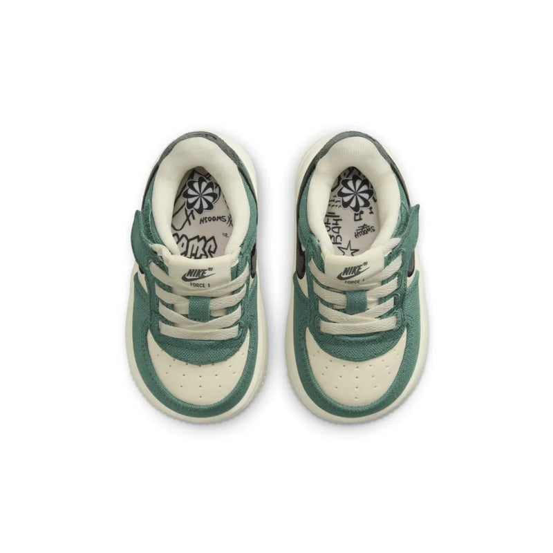 Toddler's Force 1 Low Easyon LV8 Coconut Milk/Vntg Grn (FZ6744 100)