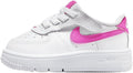 Toddler's Force 1 Low EasyOn White/Laser Fuchsia (FN0236 102)