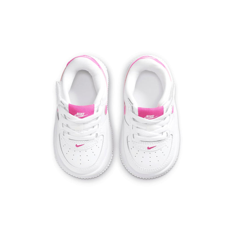 Toddler's Force 1 Low EasyOn White/Laser Fuchsia (FN0236 102)