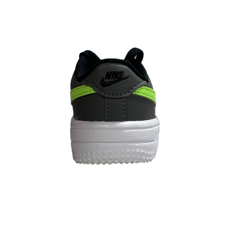 Toddler's Force 1 Low Lace Black/Lime Blast-Smoke Grey (IF1674 003)