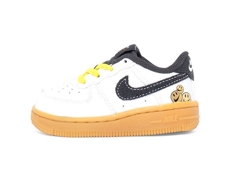 Toddler's Force 1 LV8 White/Anthracite-Yellow Strike (DO5863 100)