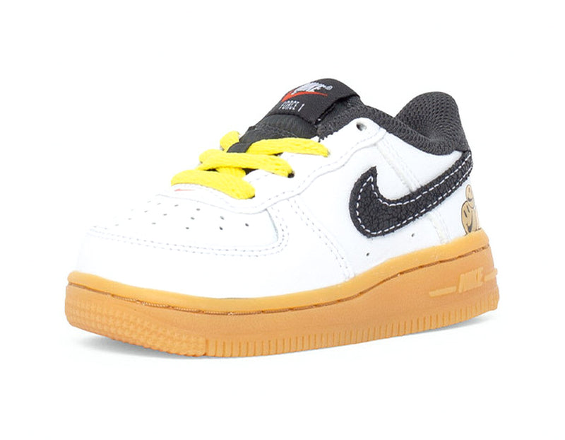 Toddler's Force 1 LV8 White/Anthracite-Yellow Strike (DO5863 100)