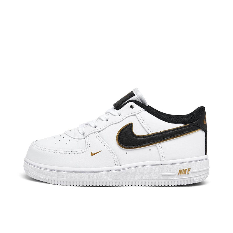 Toddler's Force 1 LV8 White/Black-Metallic Gold (DM3387 100)