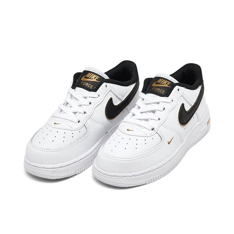 Toddler's Force 1 LV8 White/Black-Metallic Gold (DM3387 100)
