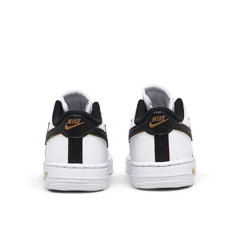 Toddler's Force 1 LV8 White/Black-Metallic Gold (DM3387 100)
