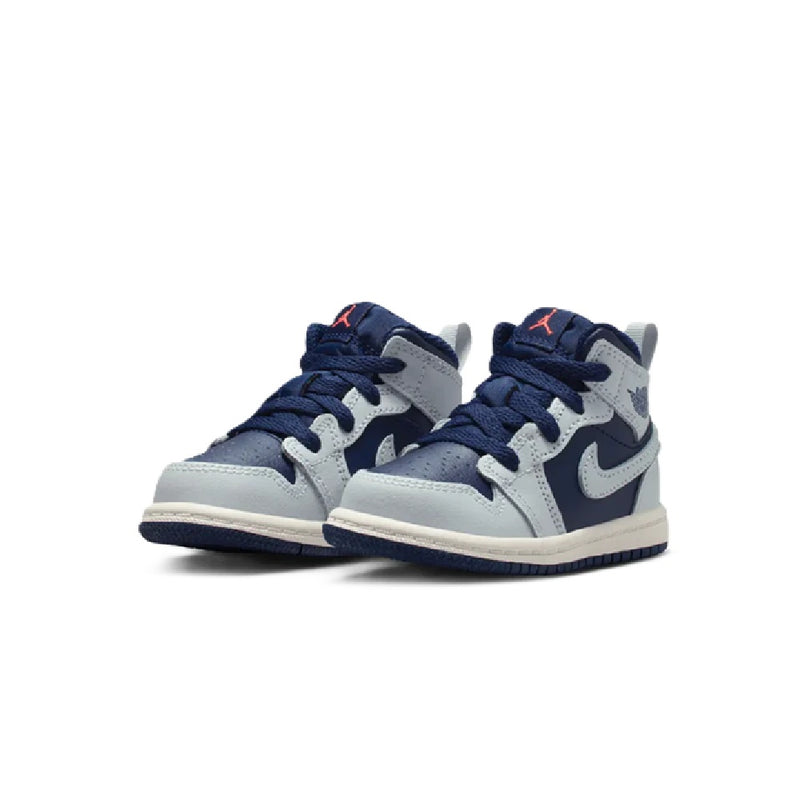 Toddler's Jordan 1 Mid Blue Void/Pure Platinum (DQ8425 403)