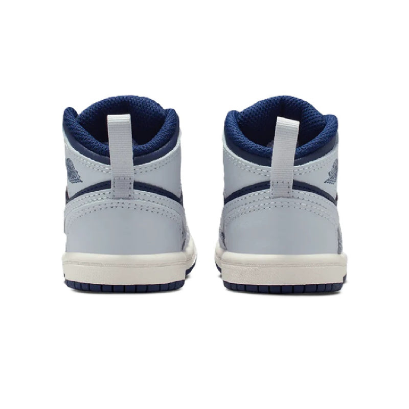 Toddler's Jordan 1 Mid Blue Void/Pure Platinum (DQ8425 403)