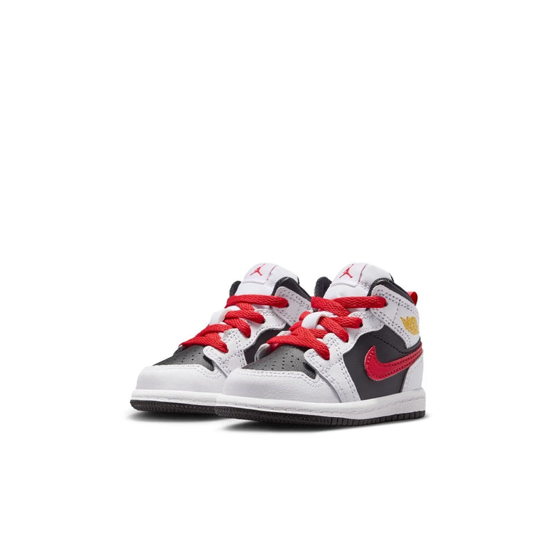 Toddler's Jordan 1 Mid BT Black/White-Speed Red (IM6564 010)